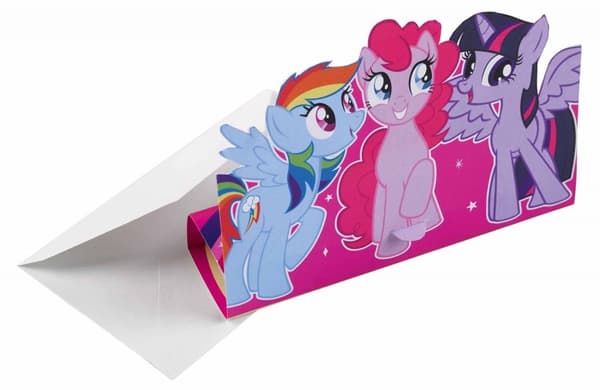 My Little Pony Regnbågsfunktionsinbjudningar - 8 st
