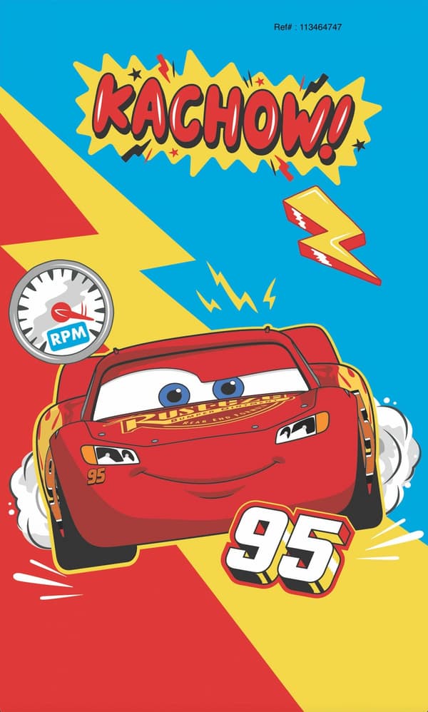 Disney Cars Kachow Handduk, Ansiktshandduk, 30x50 cm – Perfekt för små bilälskare!