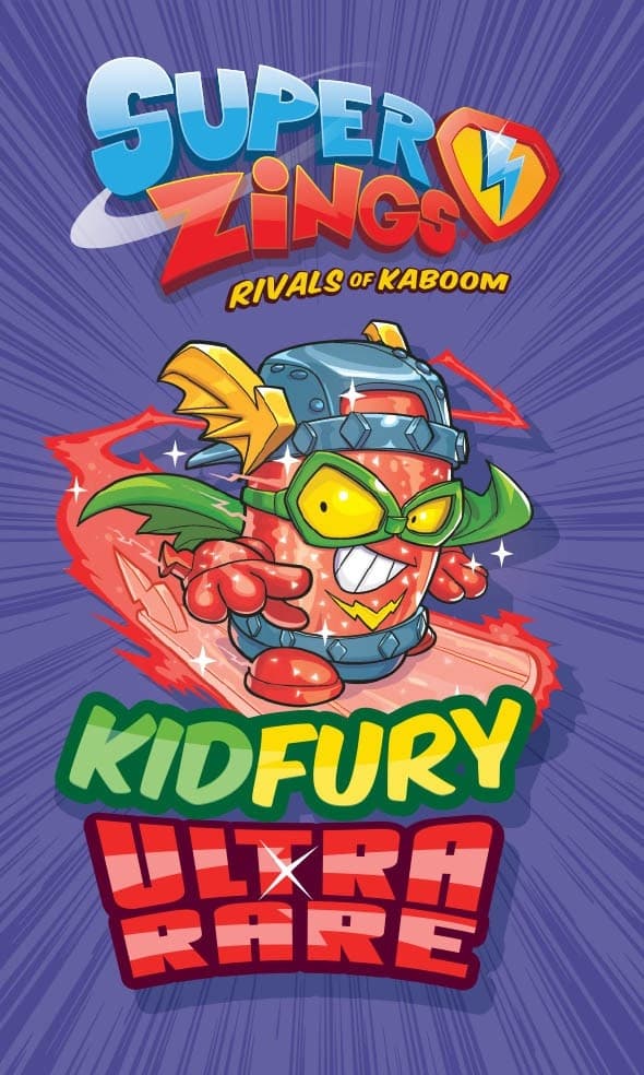 SuperZings Kid Fury Hand- och Ansiktshandduk, 30x50 cm