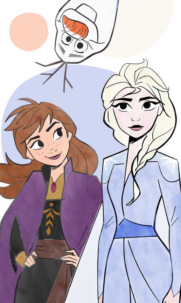 Disney Frozen Familj Handduk, Ansiktshandduk, 30x50 cm Handduk