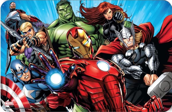 Avengers bordstablett 43x28 cm - Perfekt för lekfulla måltider