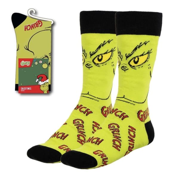 Grinch gröna herrstrumpor långa 38/45 – Snygga och bekväma!