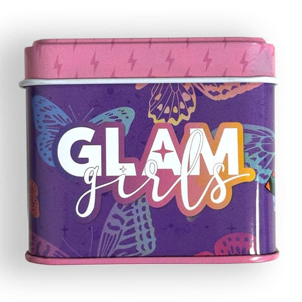 Glam Girls Fjäril Mini Metal Box 7,5 cm - Perfekt för Förvaring och Dekoration