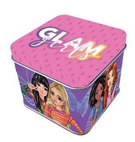 Glam Girls Fjäril Mini Metal Box 7,5 cm - Perfekt för Förvaring och Dekoration