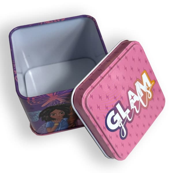 Glam Girls Fjäril Mini Metal Box 7,5 cm - Perfekt för Förvaring och Dekoration