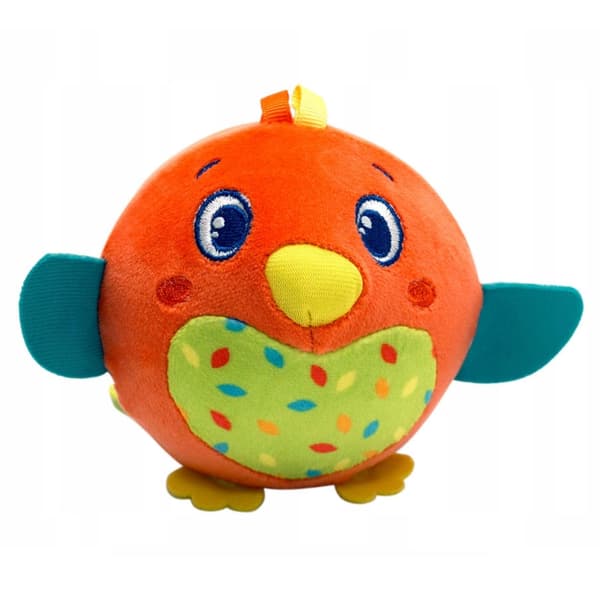 Peachy Bird mjukisdjur och bollfigur, baby skallra