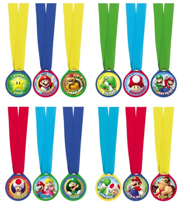 Super Mario medaljset med 12 stycken