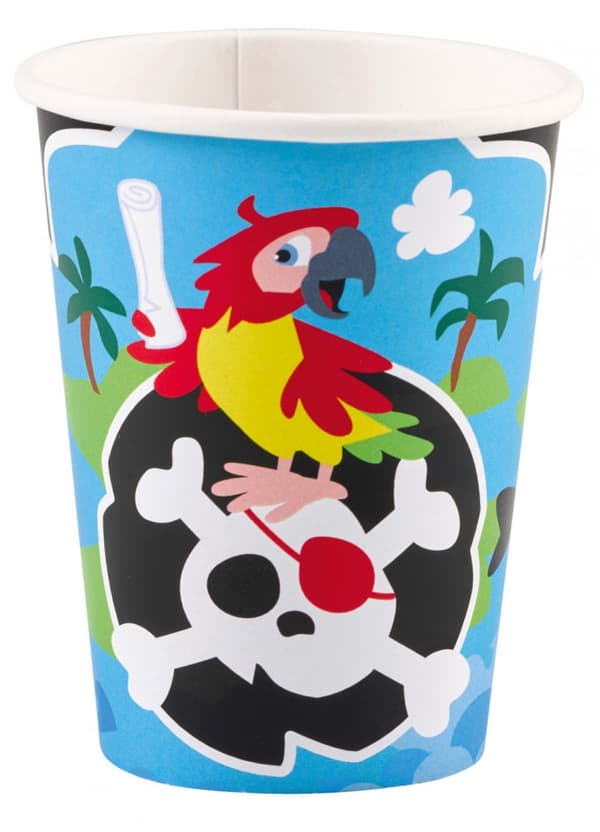 Pirate Privateer Pappersmuggar - 8 st, 250 ml