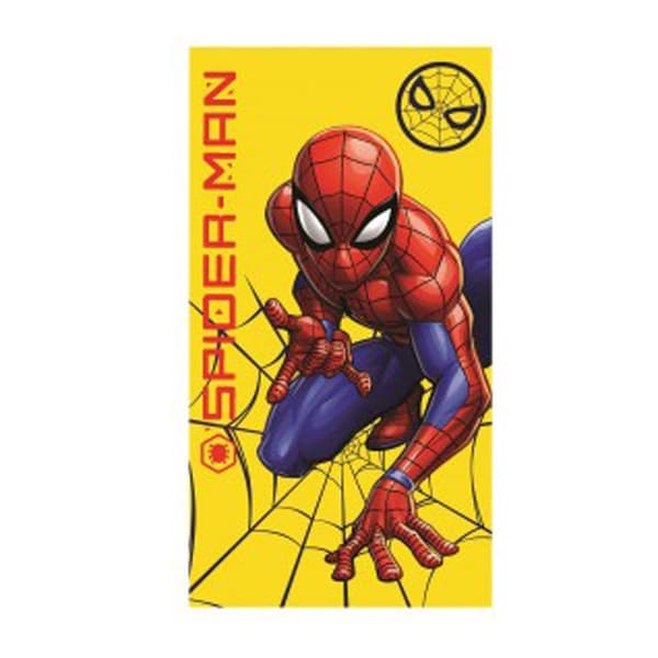 Spider-Man Strålande Gul Handduk - Ansiktshandduk 35x65 cm