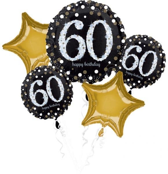 Glad födelsedag! 60-årsfolieballong - 5-delars set
