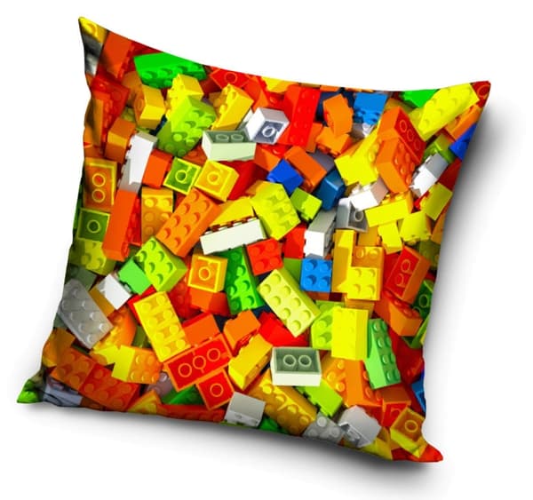 Bricks Lego mönstrat kuddfodral 40×40 cm velour