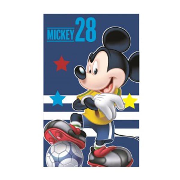 Disney Musse Pigg fotbollsblå handduk, ansiktshandduk, 35x65 cm