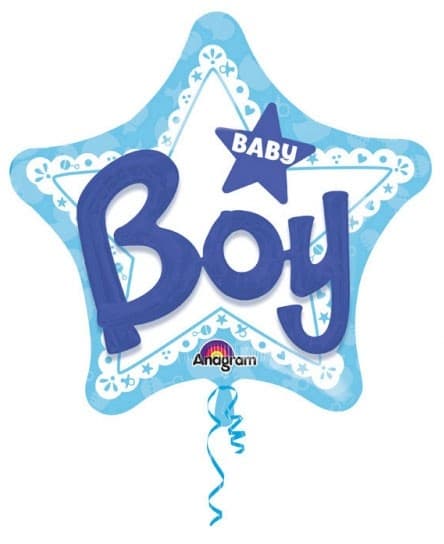 Baby Boy Folieballong 81 cm - Perfekt för festliga tillfällen!