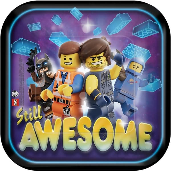 Lego Movie Äventyrspapperstallrikar - 8 stycken, 18 cm