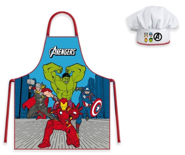 Avengers Klassisk Comic Stil Barnförkläde - 2-delat Set
