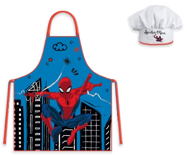 Spider-Man Stad Barnförkläde 2-delat Set – Perfekt för Kreativa Små Händer!
