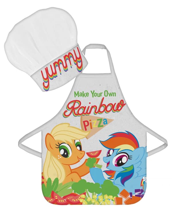My Little Pony Regnbågs Pizza Barnförkläde i 2-delarsset