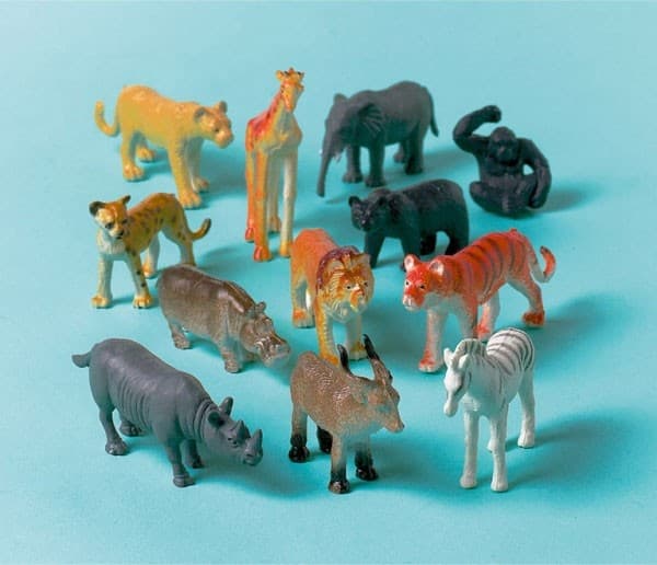 Jungle plastfigurer - 12-delars set