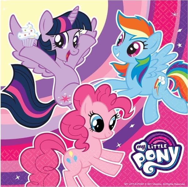 My Little Pony Rainbow Sparkle Servetter - 20 st, 33x33 cm