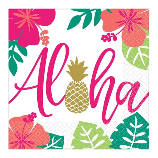 Aloha Ananas Servetter 16 st 33x33 cm - Perfekt för Fester och Utflykter!