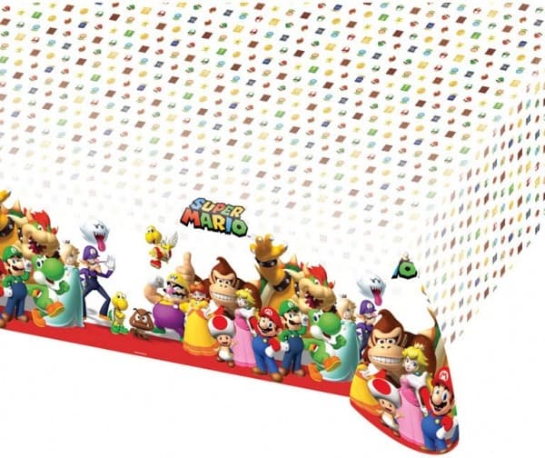 Super Mario Svampvärld plastduk 120x180 cm - Perfekt för kalaset!