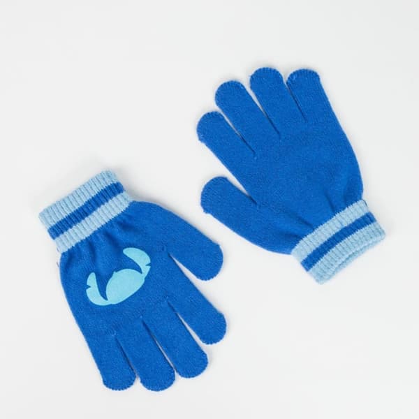 Disney Lilo & Stitch Blå Barnmössa och Vante-set – Perfekt för Kalla Dagar!