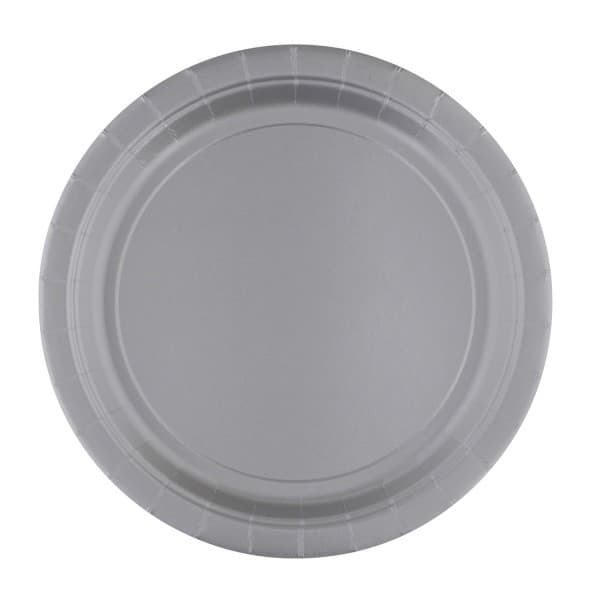 Silver Pappersfat 8 St, 23 cm - Perfekt för Fester och Evenemang