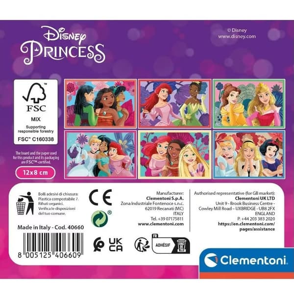 Disney Princess Berättelsestorlek Clementoni 6-delad berättelsekub