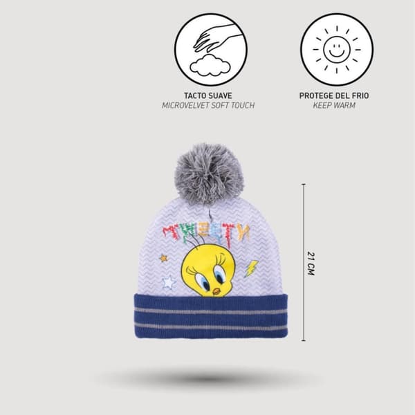 Looney Tunes Tweety barnmössa och vantar-set