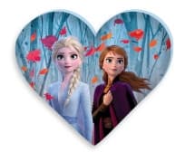 Disney Frozen Ljusformad Kuddfodral, Dekorativ Kudde 35x30 cm i Velour