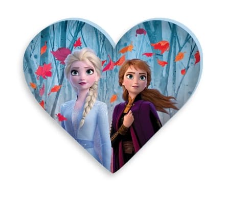 Disney Frozen Ljusformad Kuddfodral, Dekorativ Kudde 35x30 cm i Velour