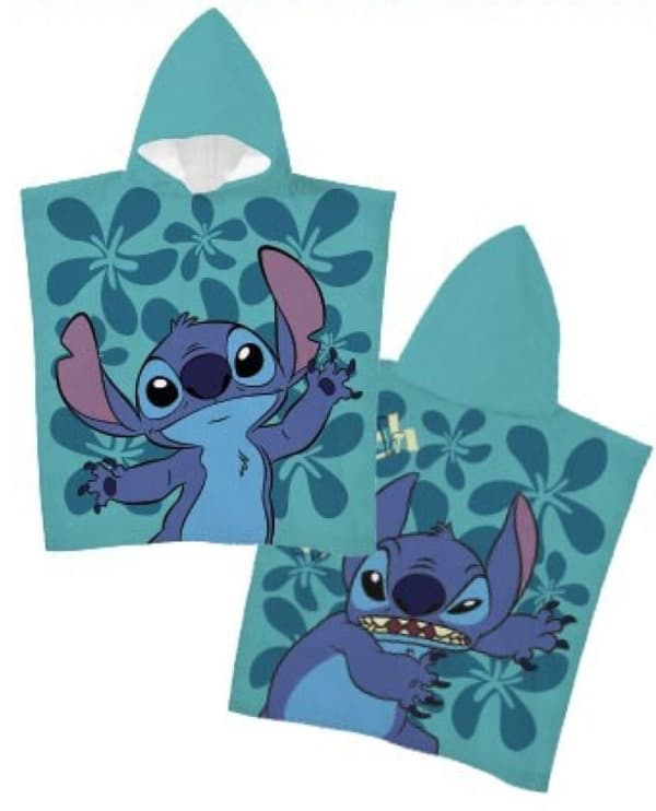Disney Lilo & Stitch Strandhandduk Poncho för Barn - Liten Busunge, 55x110 cm (Snabbtorkande)
