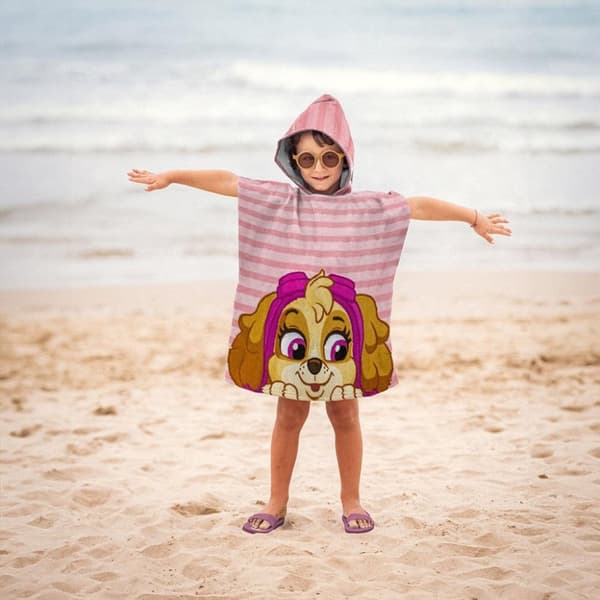 Paw Patrol Bästa Vänners Strandhandduk Poncho 50 x 115 cm