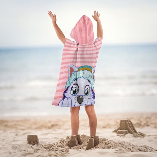 Paw Patrol Bästa Vänners Strandhandduk Poncho 50 x 115 cm