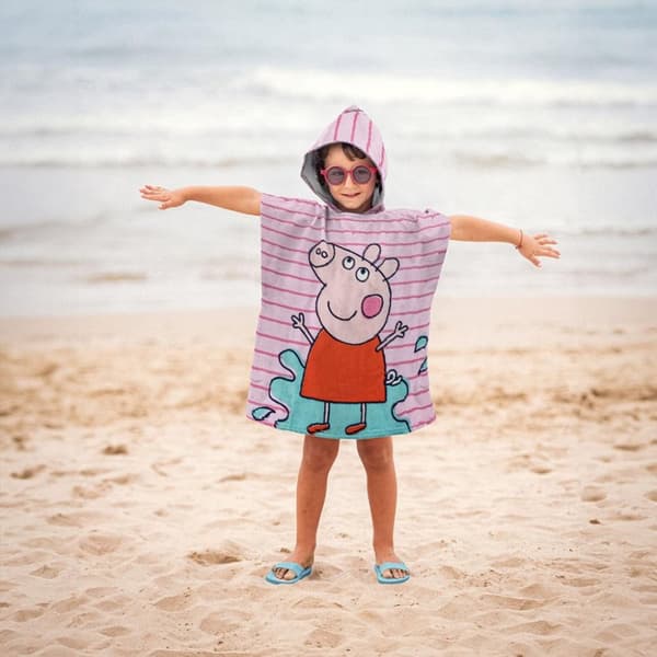 Greta Gris Strandhandduk Poncho för Soliga Dagar - 50 x 115 cm