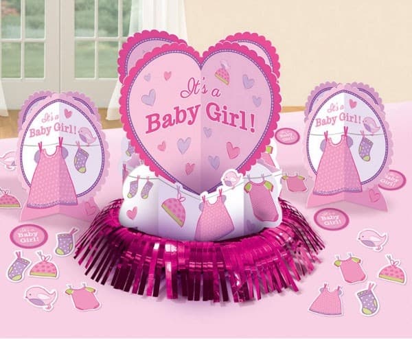 Snyggt Baby Girl Bordsdekoration Set