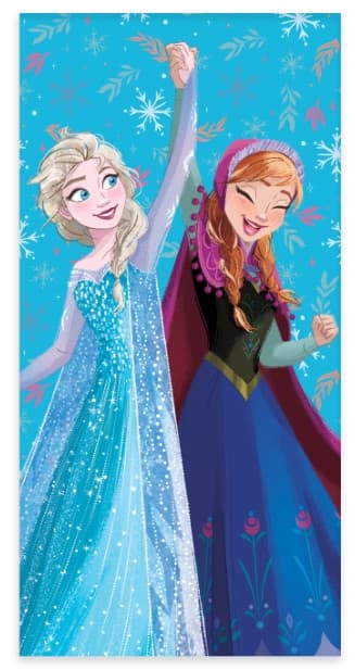 Disney Frozen: Glädjefylld badhandduk, strandhandduk 60x120 cm