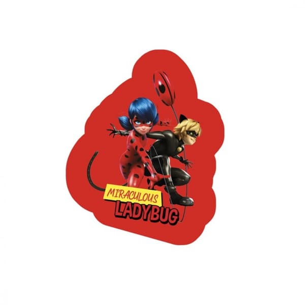 Miraculous Ladybug-formad kudde, dekorativ kudde 28x40 cm