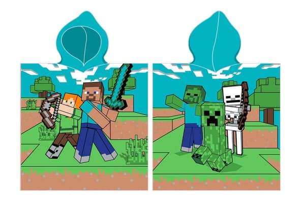 Minecraft Strandhandduk Poncho 50x115 cm