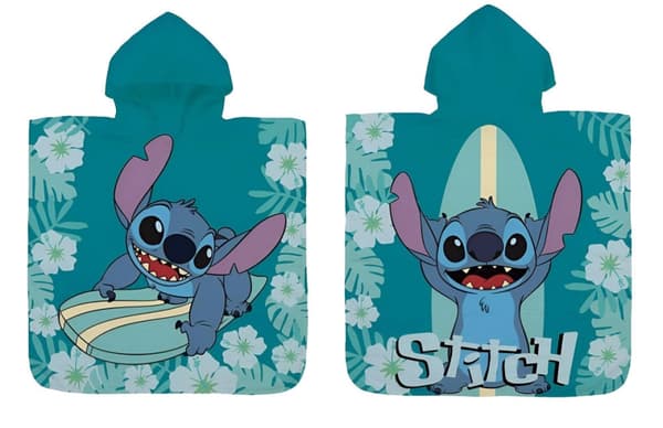 Disney Lilo & Stitch Surf Strandhandduk Poncho 60x120 cm – Perfekt för strandäventyr!