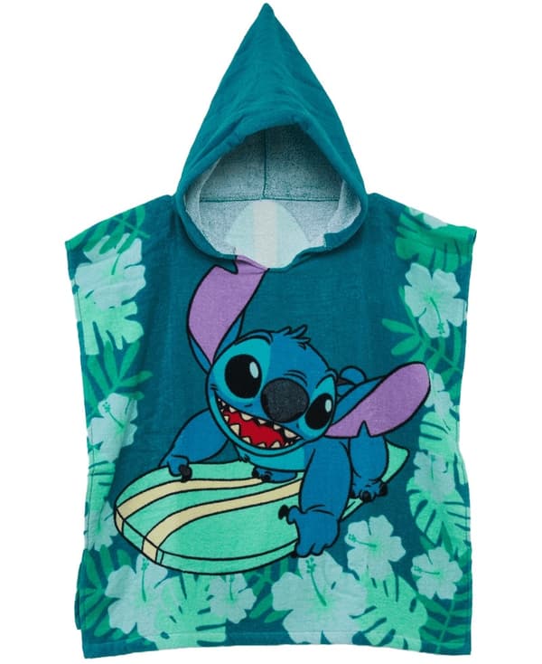Disney Lilo & Stitch Surf Strandhandduk Poncho 60x120 cm – Perfekt för strandäventyr!