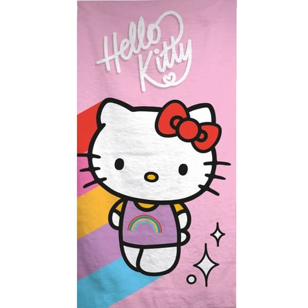 Hello Kitty Regnbågsbadlakan, Strandhandduk 70*140 cm (Snabbtorr)