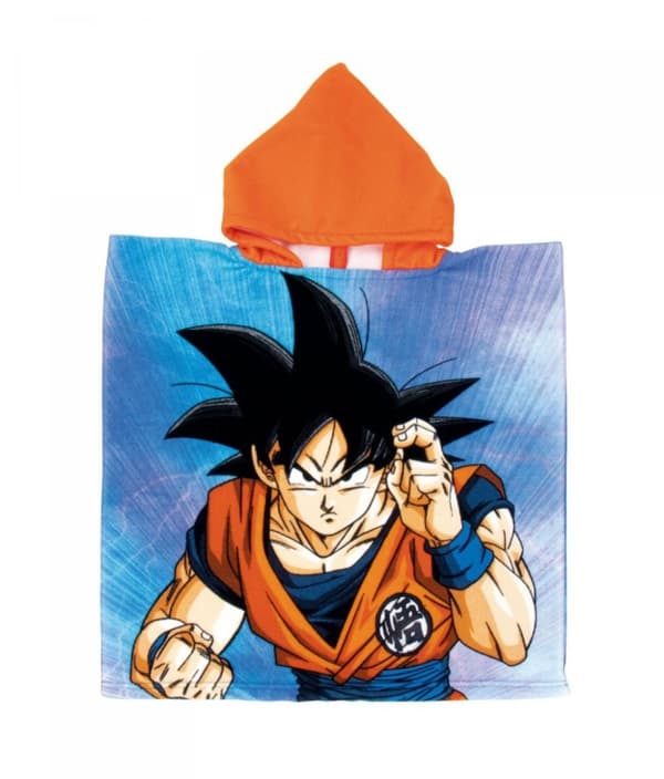 Dragon Ball Son Goku strandhandduk poncho 55x110 cm (snabbtorkande)