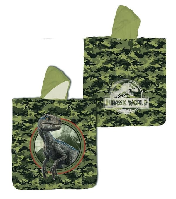 Jurassic World strandhandduk poncho 60x120 cm – Perfekt för strand och pool!