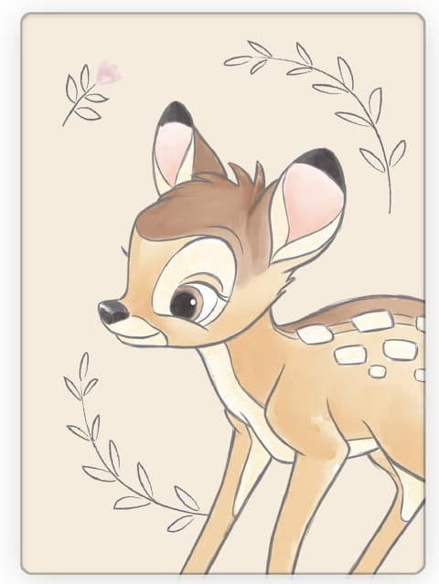 Disney Bambi fleecefilt 100x140 cm - Mjuk och mysig för alla åldrar