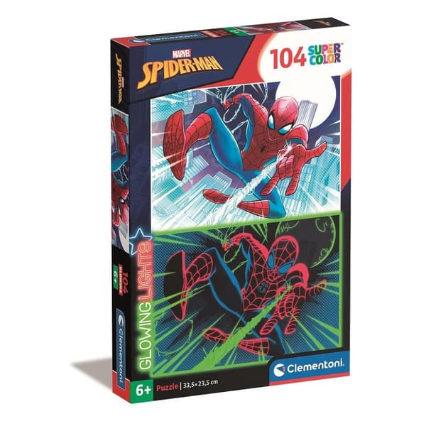 Spider-Man Glödande pussel med 104 bitar