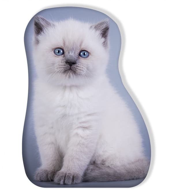 Katt dekorationskudde formad 33×36 cm