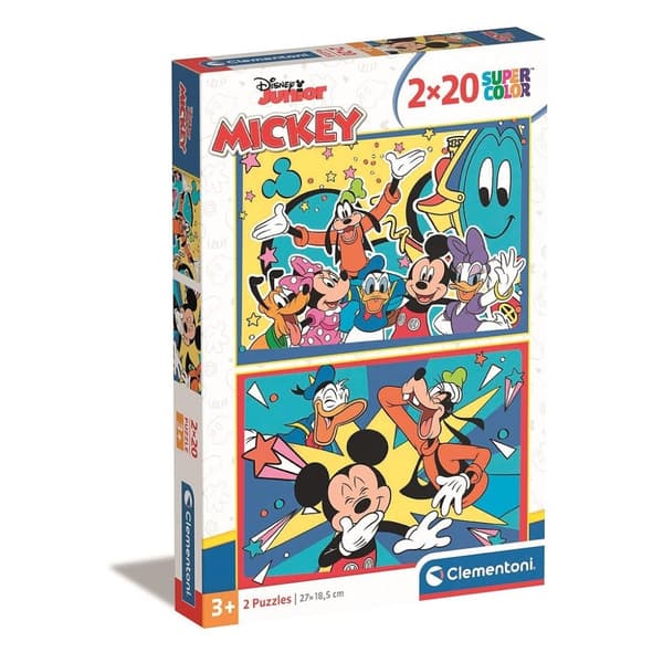 Disney Musse Pigg Skrattande 2x20 bitars pussel av Clementoni