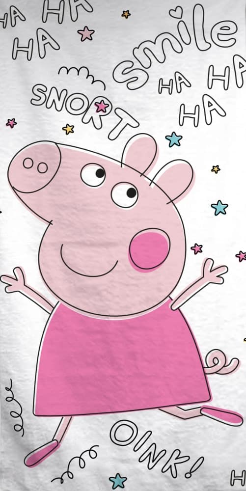 Greta Gris Snort badhandduk, strandhandduk 70x140 cm - Perfekt för sommardagar!