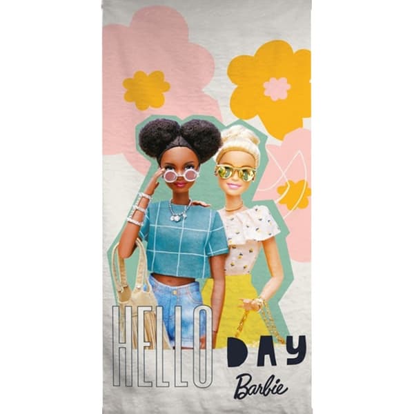 Barbie Hello badhandduk, strandhandduk 70x140 cm (Snabbtorkande)